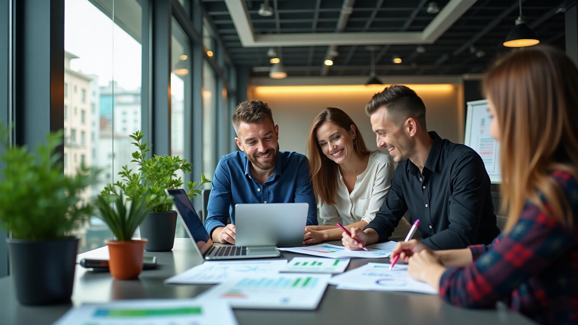 Colaboración del equipo de marketing